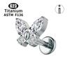 Титановый G23 ASTM F136 16G 5A Циркониевый Гвоздик Серьга Трагус Хрящ Мочка Уха Хеликс Дайт Пирсинг Украшения для Тела