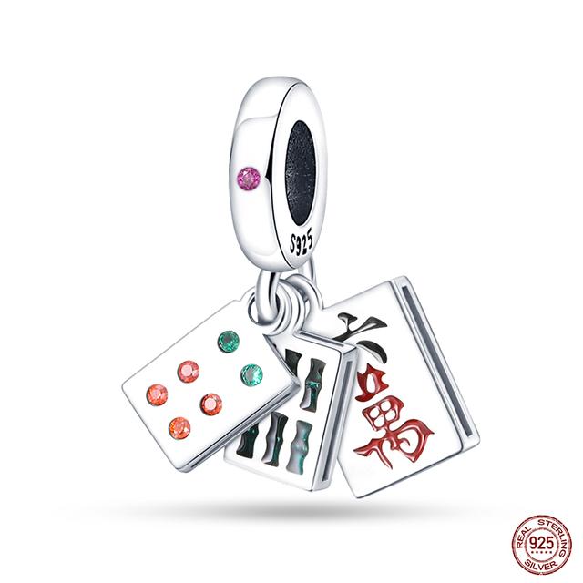 Новые стерлингового серебра 925 пробы красного цвета, подвески в форме сердца, бусины, ювелирные изделия на удачу, подарки