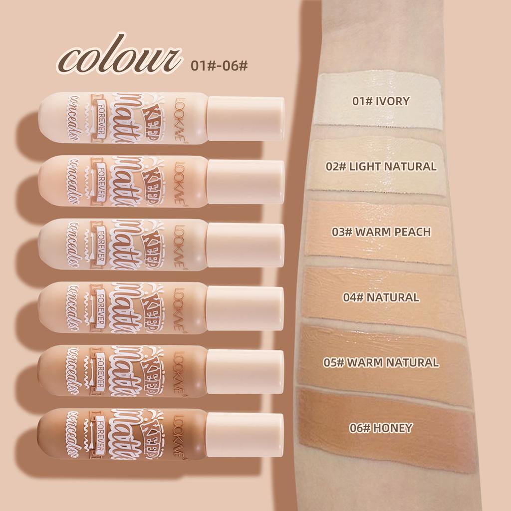 Concealer Waterproof Liquid Foundation Full Coverage Long Lasting Face Scars Acne Dark Circles Cover 8g