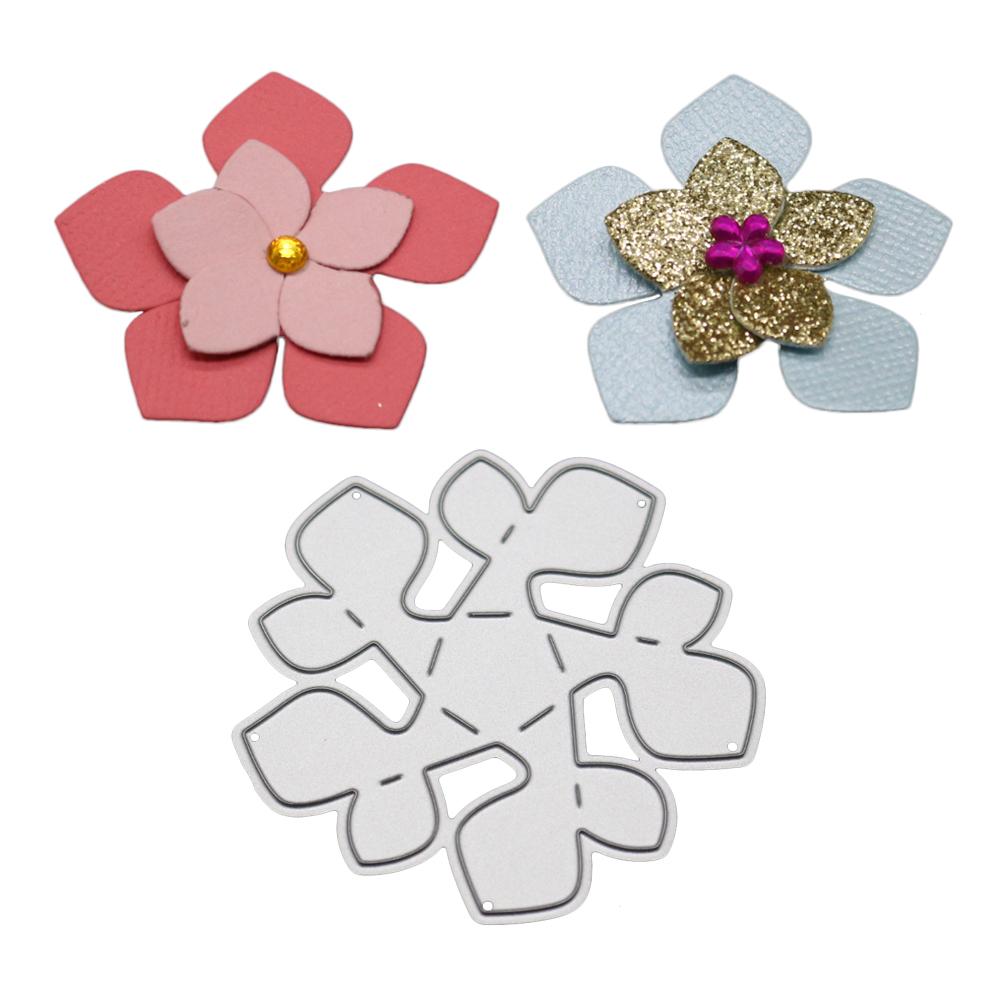 Рамка из лепестков цветов, металлический серебристый трафарет, тиснение, резка, штампы для скрапбукинга, изготовление открыток из бумаги