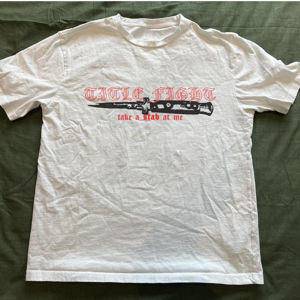 Title Fight knife shirt White Cotton Full size HL560