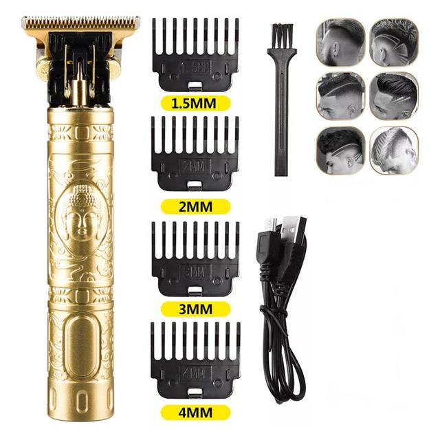 Vintage T9 Electric Cordless Hair Cutting Machine Professional Hair Barber Trimmer For Men Clipper Shaver Beard Lighter