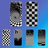 Клетчатая шахматная доска Чехол для телефона Для iPhone 16,15,14,13,12,11 Pro,Max,Plus,X,XS,XR,SE,Mini Прозрачный Силиконовый Мягкий