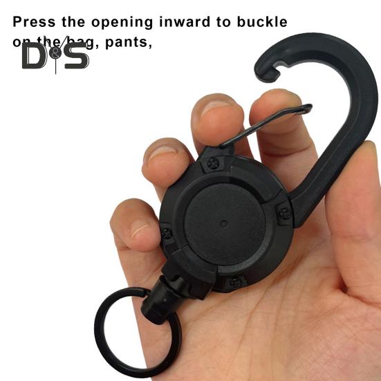 2 шт. прочный выдвижной брелок для ключей держатель значка многофункциональный инструмент карабин зажим ключи значки тактическая катушка удостоверения личности с выдвижным шнуром