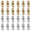 24Pcs Viking Spiral Hollow Out Hair Ring Hair Braiding Dread Locks Dreadlocks Beads Gold and Silver Headwear Hair Braid Tubes