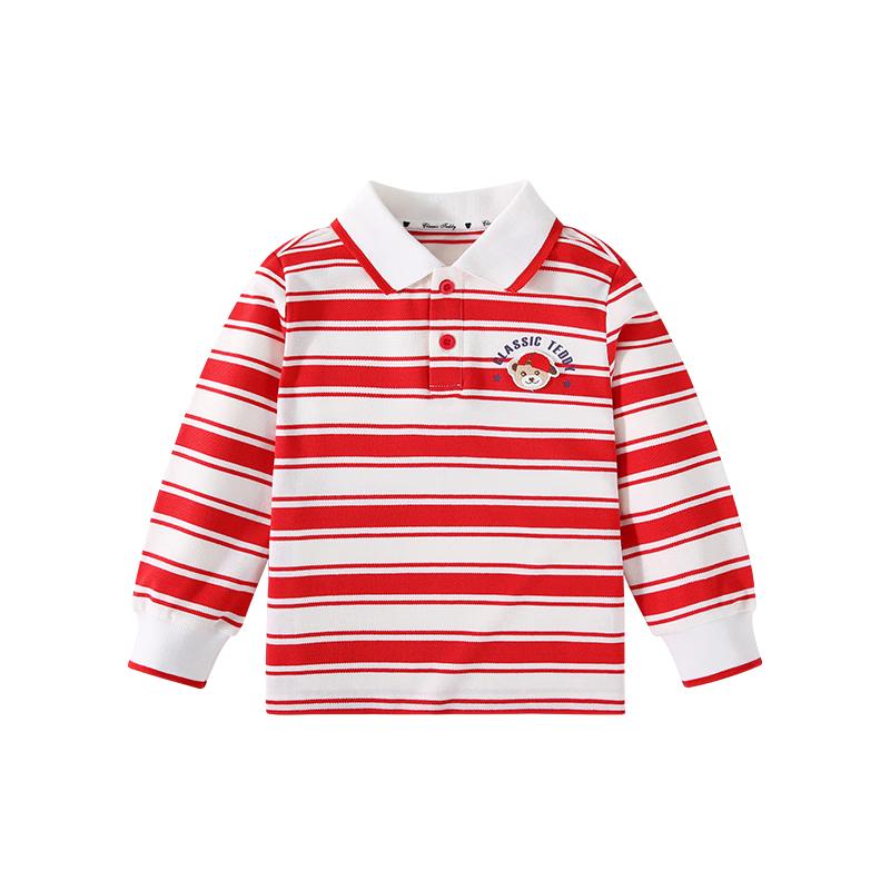 Classic Teddy Boys' Striped Polo T-Shirt