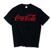 Classic Cocacola Logo Print Tshirt Unisex Unisex Casual Loose Cotton Short Sleeve Tee Retro Streetwear Unisex Tops