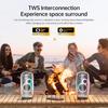 Портативный стерео Bluetooth-динамик, беспроводной, для вечеринок с диджеем, мини-игр, цветные светодиодные водонепроницаемые динамики