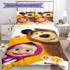 Постельное белье Маша и Медведь Дышащий пододеяльник с наволочками Декоративное постельное белье для спальни Украшение для дома Подарок на день рождения