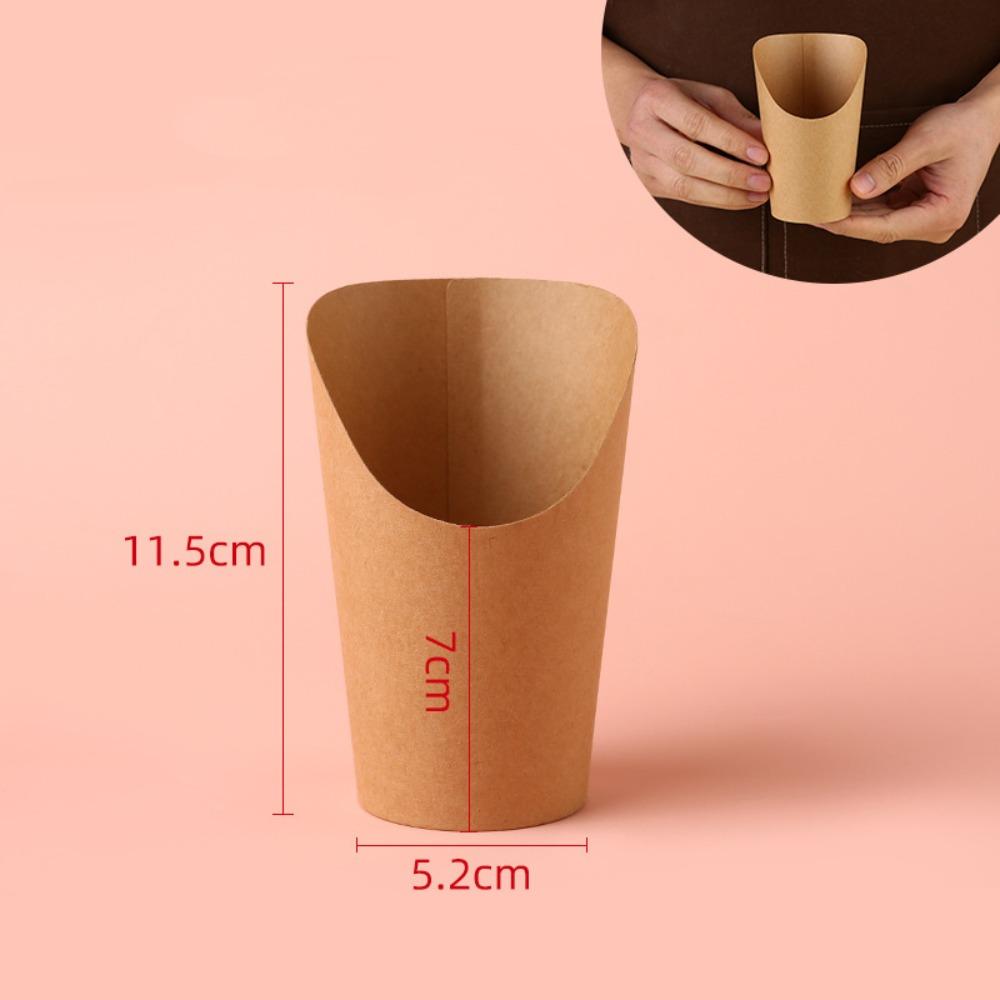 50PCS Thickened Egg Waffle Paper Cup Water Proof Take-out Snack Boxes Kitchen Use