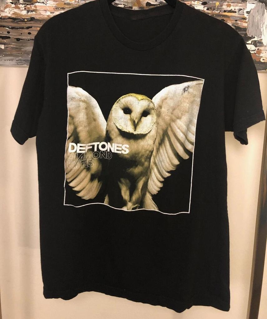 Летняя футболка Deftones 2010 Deftones Diamond Eyes Tour Черная Все размеры Репринт Allsi Оверсайз Влагоотводящая