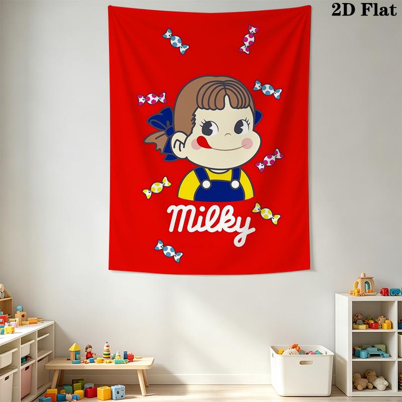 Milk Carton Girl Pattern Home Decor Tapestry, Wall Hanging, Decorative RV Wall Cloth.ZGT0914345