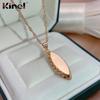 Kinel Vintage Glossy Pendant Necklace Rose Gold