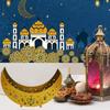 Подносы в форме луны к Ид аль-Фитру Держатель для демонстрации еды, выпечки, десертов Свадебный декор Золотистый