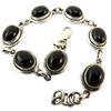 [P6929] - Silver Bracelet 'Heaven' Black Onyx - 20 Cm 11 Mm