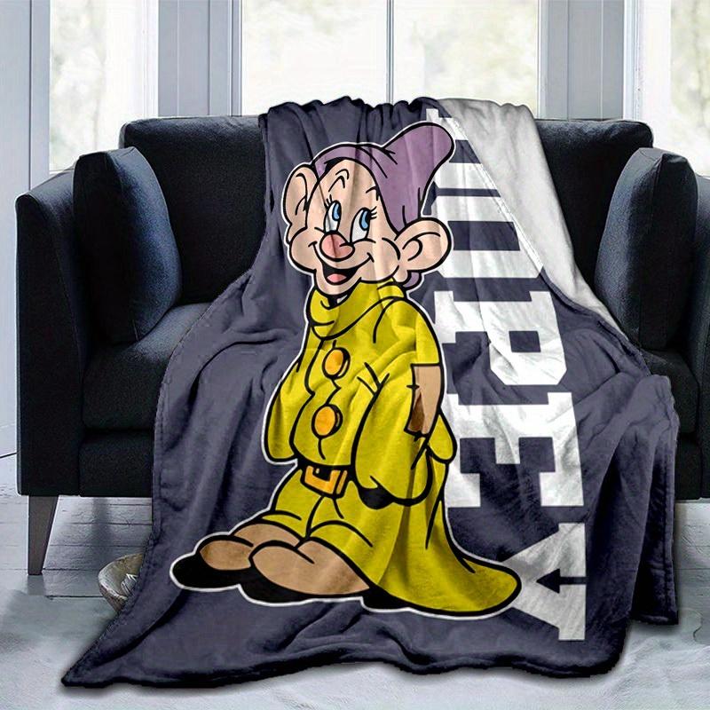 1pc, Dopey Dwarf Character Print Blanket, Home Decor, Couch Throw, Outdoor Blanket, Gift Idea, Flannel Coverlet for Bedroom, Living Room, Travel, Camp