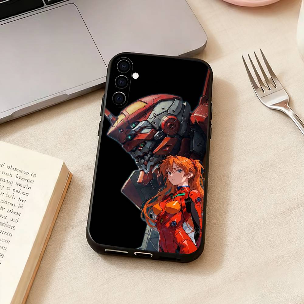 Неоновый G-Genesis E-Evangelion Чехол для телефона Samsung Galaxy A73,A72,A71,A70,A53,A52,A51,Другие Мягкий Черный Чехол