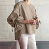 ZANZEA Women Casual V-neck Solid Color 3/4 Loose Blouse