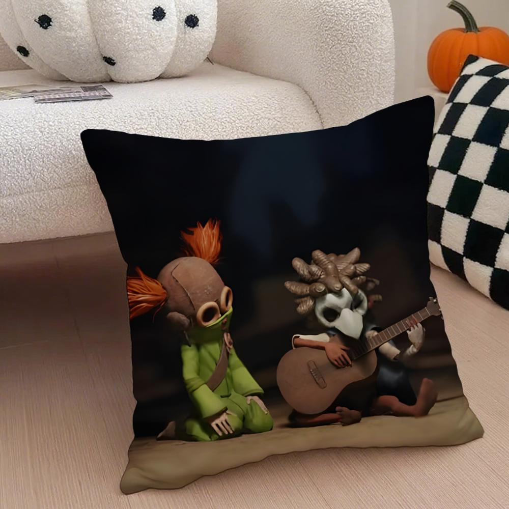 Триллер ИГРА LLittle Nightmares Наволочка Чехол для подушки-плед Скрытая пуговица Прочный полиэстер Подушка на стул
