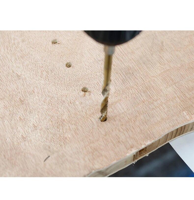 Шестигранная ручка 13 шт. титановое покрытие жареное тесто спиральные сверла 1.5-6.5 мм электрическая дрель отвертка сверление зенковка инструмент