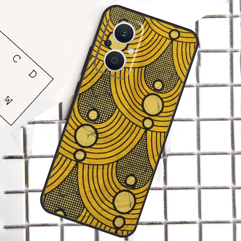 African Wax Fabric Phone Case For OPPO Reno 7 8 Lite 8T 10 11 12 13 14 Pro 14F OPPO Find X9 X8 X6 X5 Pro Cover