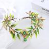 Fairy Leaf Headband Handmade Elf Princess Headpiece Forest Wedding Flower Crown For Women Girls Halloween