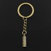 Fashion 30mm Key Ring Metal Key Chain Keychain Jewelry Antique Bronze   Leaning Tower Of Pisa Italy 25x7mm Pendant