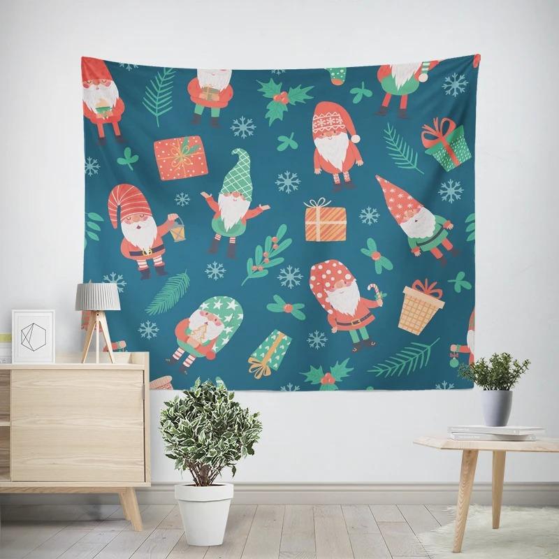 Рождество Новый год Рождественская елка Узор Гостиная Спальня Декоративный гобелен
