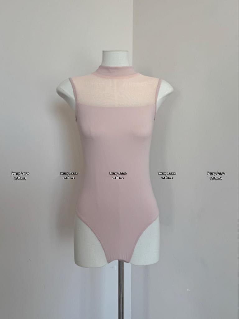 Балетный и аэробный купальник с высоким воротом для женщин