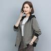 Jacket Women Fall and Spring Slim Short Section Hooded Cardigan Top Casual Versatile Comfortable Zipper Jacket
