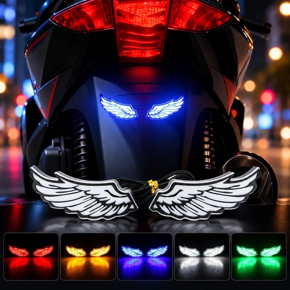 High Bright Motorcycle Angel Wing Flashing Decorative Tail Light Motorcycle