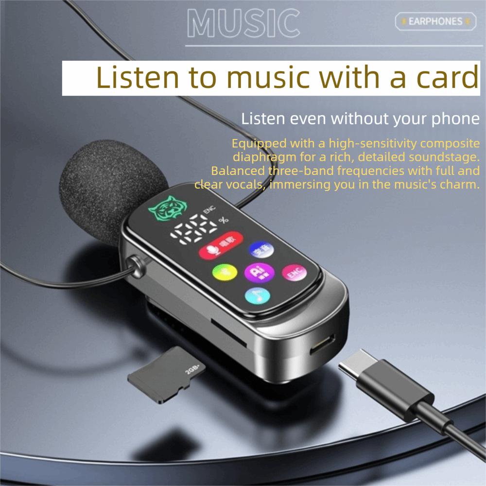 Clip-on Design Wireless Headphones Microphone Clip-on Earphones Media Playback