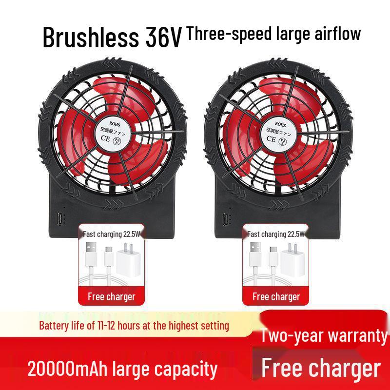36V/24V Wireless Air Conditioning Jacket with Fan & Battery for Men