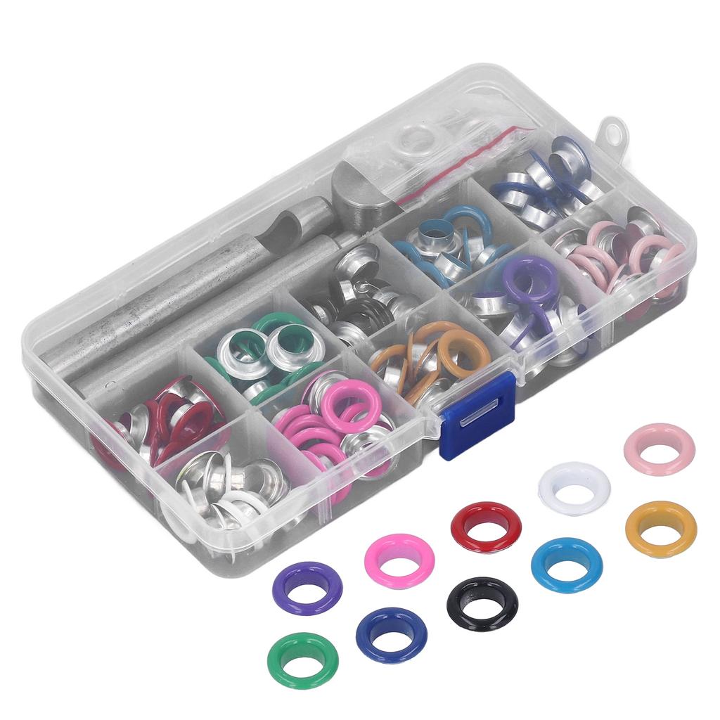 Eyelet Kit 10mm Colorful Durable Metal Wide Application Easy Installation Leather Grommets Kit for