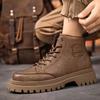 Мужские осенне-зимние рабочие ботинки, модная брендовая повседневная обувь для мужчин, мотоциклетные ботинки, мужская британская обувь для активного отдыха