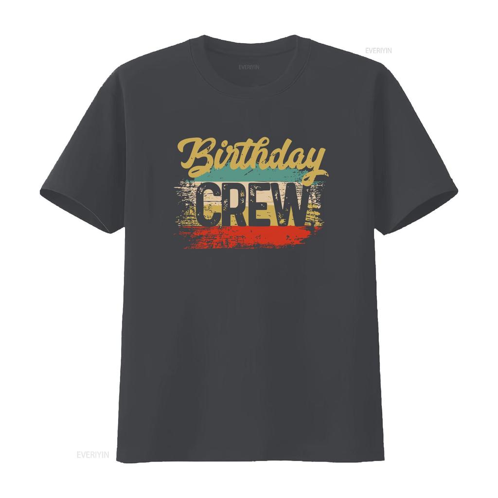 Mens Vintage Birthday Crew T Shirt Squad Fifty Party Grunge Bday Soft Matching Man vintage Washed graphic Slightly Unisex