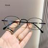 Винтажные очки с защитой от синего света Женские овальные металлические оправы Дизайнерская мода Y2K Женские металлические оптические оправы Компьютерные очки