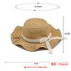 Summer little girl big eaves sunshade straw hat female treasure summer princess beach sun protection sun fisherman children's hat bag