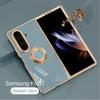 Чехол-держатель с магнитным кольцом для роскошного автомобиля для Samsung Galaxy Z Fold 7 6 5 4 Мягкий ТПУ Покрытие Ударопрочный Защитный Чехол Funda