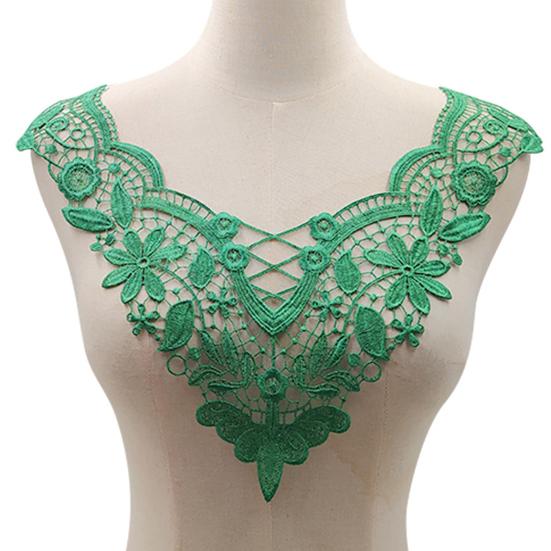 Yousheng Embroidered Lace Collar Hollow Out Lace Fabric Trim Applique Neckline Women Lace Collar Applique for DIY Sewing Supplies Wedding Dress
