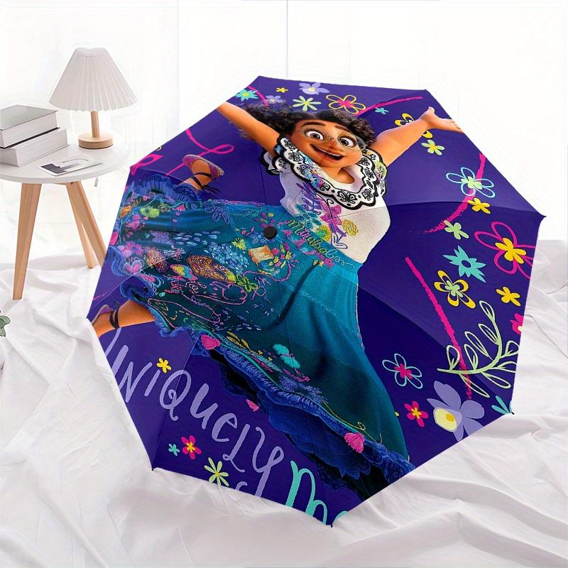 Uniquely Me Encanto Cartoon Umbrella, Portable 3-Fold Compact Umbrella, Suitable for Camping, Hiking and Travel, Ideal Easter Birthday Gift
