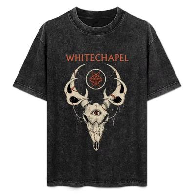 Музыка Винтаж Ретро Дизайн Whitechapel Группа Больше Чем Потрясающая Футболка корейская мода большие размеры топы футболка хлопок
