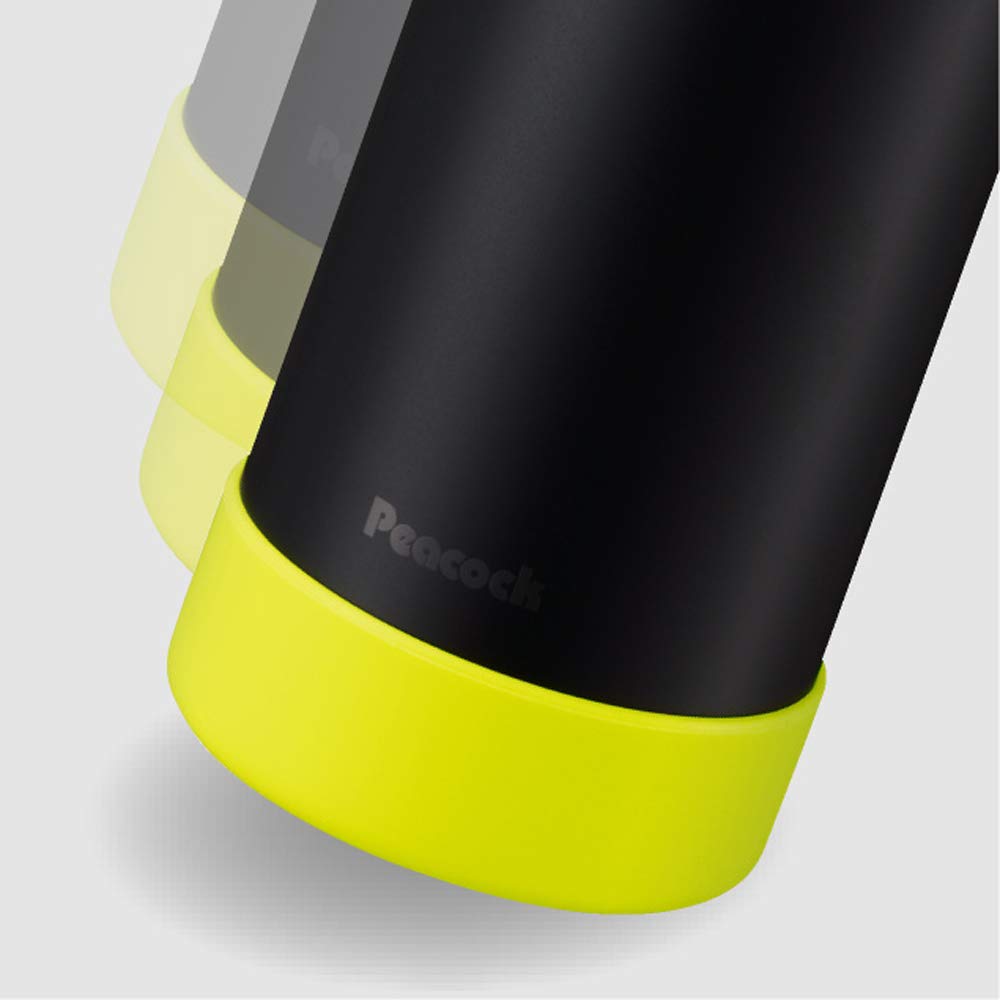 Thermos Industry Peacock Water Large Capacity Mug Hot Sports Drink Perfect for Club and Stainless Steel Black BY The-peacock (The-peacock) Bottle,