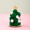 Christmas Tree Ornaments Lightweight Soft Fluffy Pom Poms with Gold Star Topper Ideal Xmas Gift for Family