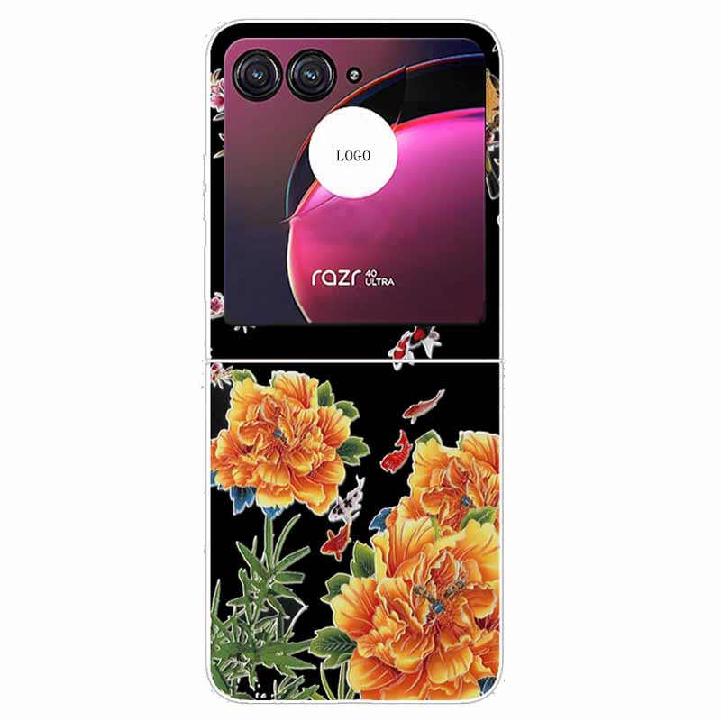 Для Moto Razr40 Ultra Чехол Пластиковый Жесткий Окрашенный Собака Космос Прозрачные Чехлы для Motorola Razr 40 Ultra Razr+ Razr4 PC Чехлы