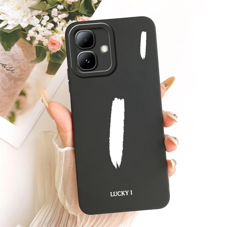For Infinix Smart 20 2026 Lucky Initial Letter Phone Case For Infinix Smart20 X6840 X6840B Soft Silicone Shockproof Cases Bumper
