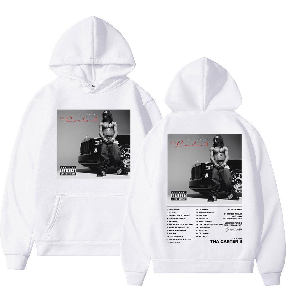 Rapper Lil Wayne Album Double Sided Print Hoodie Men Women