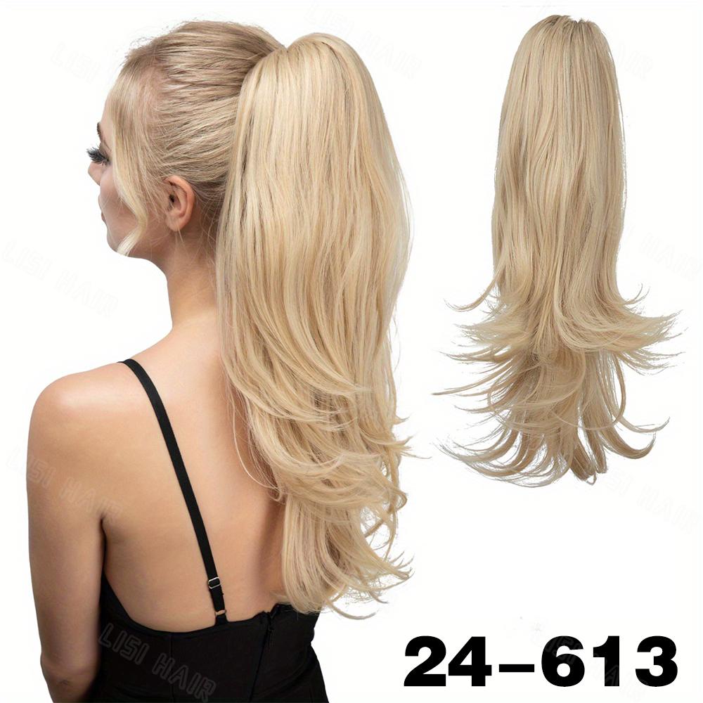 MISS WIG Синтетический длинный волнистый хвостик-клипса, наращивание волос, натуральный хвостик для женщин на каждый день