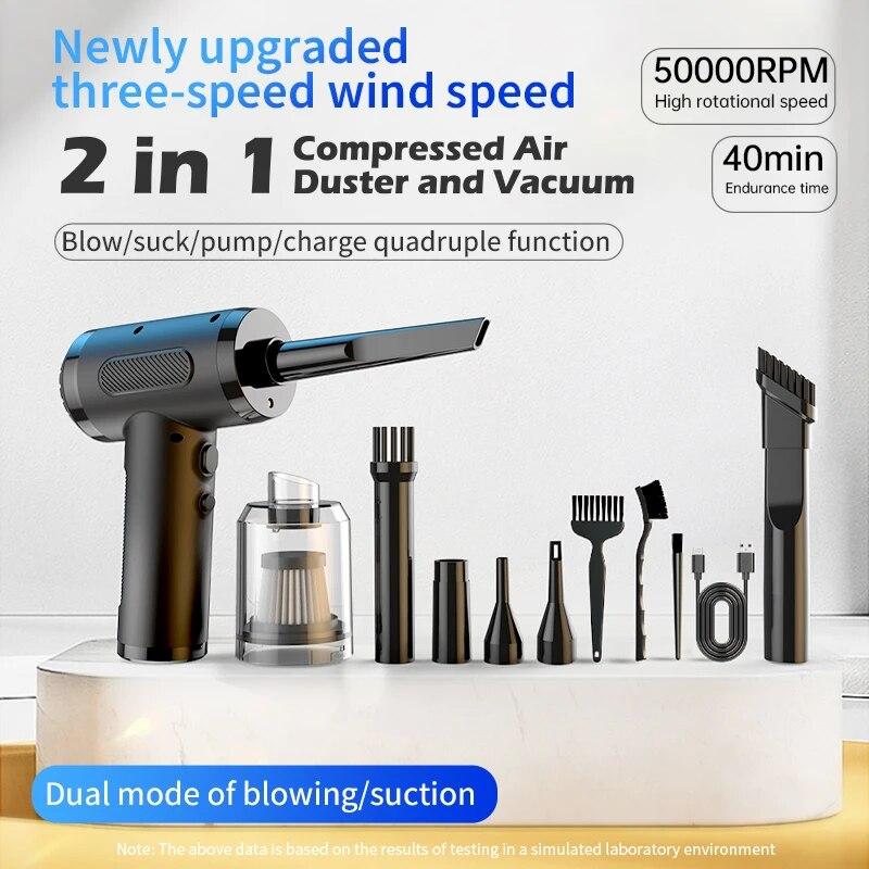 New 50000RPM 60w Power Upgraded Vacuum Cleaner Cordless Handheld Automatic Vacuum Cleaner LED Lighting Portable Vacuum Cleaner