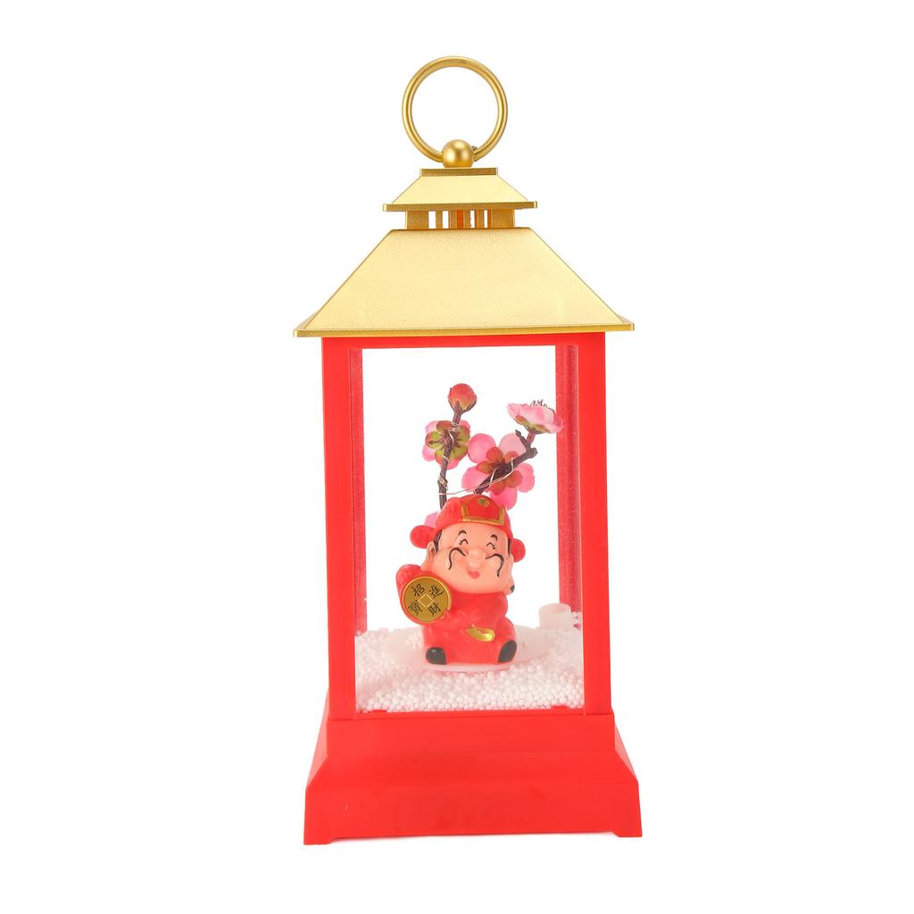 Snow Globe Lantern God of Wealth Musical Snow Globe Lantern Lighted Decorative Snow Globe Lantern